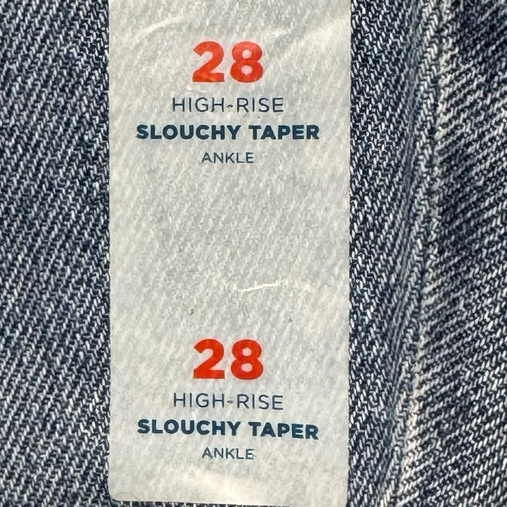 Old Navy High Rise Slouchy Tapered Ankle Jeans Womens Plus Size 28 NWT Blue - Picture 10 of 12